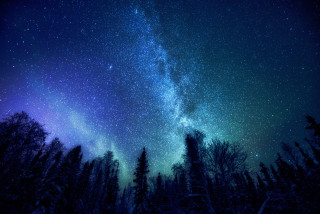 Night sky milky way moon - milky free wallpaper