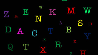 Colorful alphabet black background typographic - technique free wallpaper