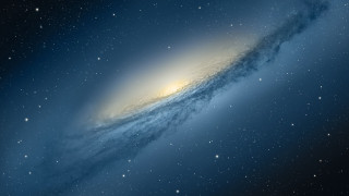 Bright blue galaxy starry sky 3 - the center of the picture free wallpaper