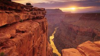 Canyon river sunset mountain desert - a canyon free wallpaper