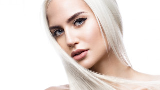 White hair blue eyes portrait - long white hair free wallpaper