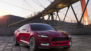 Red car bridge sunset dawn - f 8 aperture free wallpaper for desktop