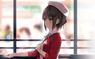 Ayako rokkaku anime girl red 2 - a hand free wallpaper for desktop