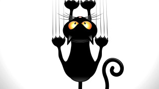 Black cat yellow eyes evil - evil free wallpaper
