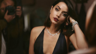 Black dress mirror selfie jewelry - a picture of herself free wallpaper