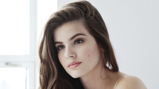 Woman longhair white shirt window - charlotte harding free wallpaper