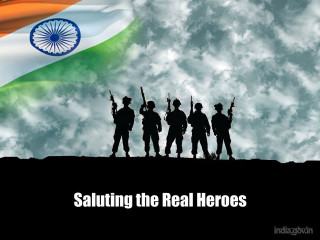 Soldiers flag saluting real hero - real free wallpaper