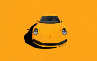 Yellow sports car popart ultrafinedetail - a shadow of the car free wallpaper
