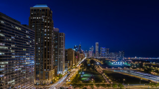 City skyline night train highway - the track free wallpaper