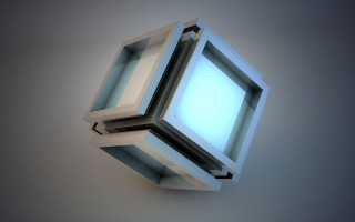 Blue white cube light inside - inside free wallpaper for desktop