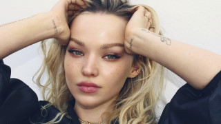 Tattooed woman polaroid hyperrealism blonde - her arm and shoulder free wallpaper