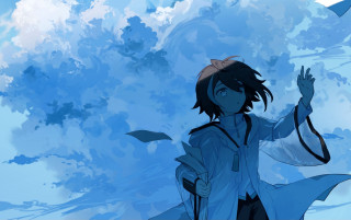 Woman blue sky clouds air - adam manyoki free wallpaper for desktop