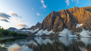 Mountain lake forest sky boat 2 - andrew geddes free wallpaper