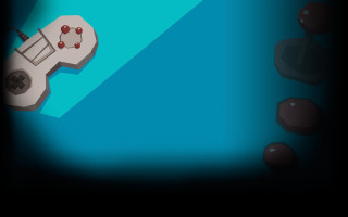 Video game controller shadow blue - a video game controller free wallpaper