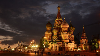 Large building clock tower night 4 - large free wallpaper