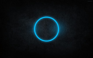 Blue circle glowing dark night - a blue circle free wallpaper for desktop