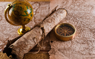Map compass wooden stick table - pathfinder free wallpaper