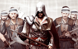 Medieval men heroes armor swords - epic fantasy free wallpaper