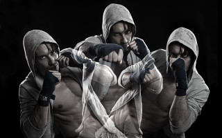Boxing gloves hooded cape male - glove free wallpaper