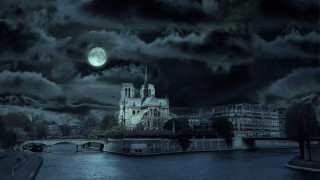 Castle river moon gothic matte - didier mouron free wallpaper