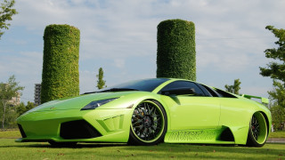 Green sports car park nature - a park area free wallpaper for desktop
