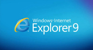 Ie9 blue background yellow stripe - the logo free wallpaper