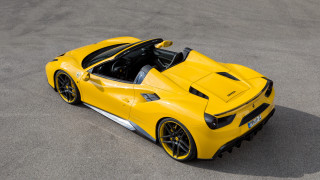 Yellow sports car road black - a black rim free wallpaper