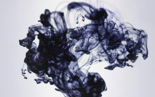 Floating black ink analytical art - floating free wallpaper