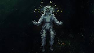 Space suit butterflies android jones - biopunk free wallpaper