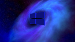 Blue space star aurora city - purism free wallpaper for desktop