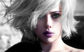 Whitehair purplelipstick seriouslook portrait snow - white hair free wallpaper