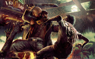 Man zombies knife room dead - a knife in front free wallpaper