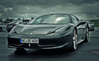 Black sports car parking lot 7 - other car free wallpaper