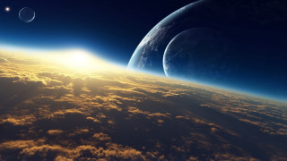 Earth space sun clouds moon - a view of the earth free wallpaper for desktop