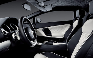 Car steeringwheel blackwhite interior EnguerrandQuarton - interior free wallpaper