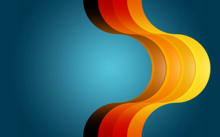 Blue red yellow curve bauhaus - clean free wallpaper for desktop