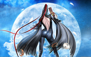 Woman gun whip fullmoon astronaut - neodada free wallpaper