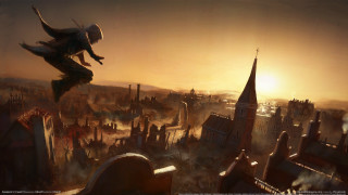 City sunset bird architecture cedric - cedric peyravernay free wallpaper