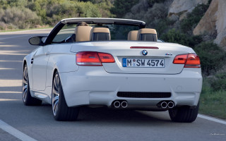 White convertible car forest hillside - convertible free wallpaper