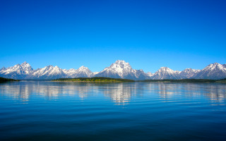 Lake mountains blue sky clouds 10 - a blue sky above free wallpaper for desktop