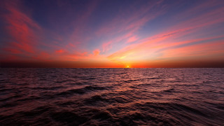 Sunset ocean boat clouds sky 2 - anthony s waters free wallpaper