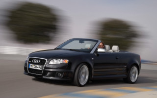 Black convertible driving trees fence - tree and a fence free wallpaper