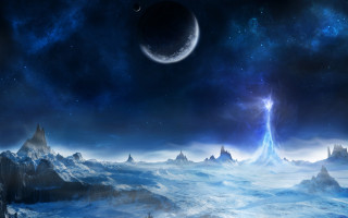 Distant planet star moon space - a distant planet free wallpaper