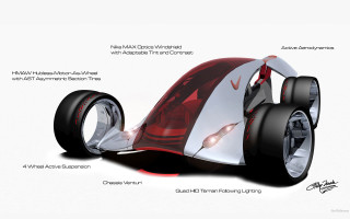Futuristic car red white interior 2 - interior free wallpaper