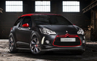 Black red car garage open - window free wallpaper for desktop