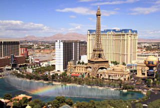Rainbow las vegas eiffel paris - paris school free wallpaper