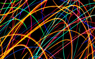 Colorful lines neon abstract art - neon free wallpaper for desktop