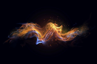 Fire swirl abstract illusionism glowing - swirl free wallpaper