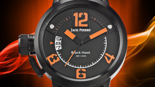 Watch black dial orange hands 2 - a watch free wallpaper