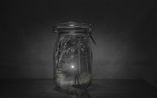Person jar light table dark - a jar free wallpaper